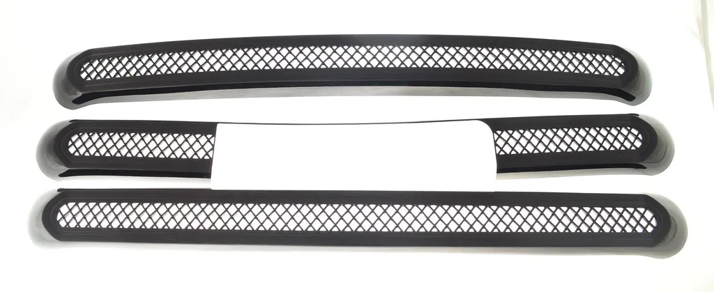 68776GIB – INT TRIM TFP Grille Insert, Overlay 3 Piece Black Gloss ABS Plastic